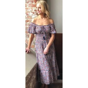 NWOT Tory Burch Wildflower smocked midi dress, Small $465